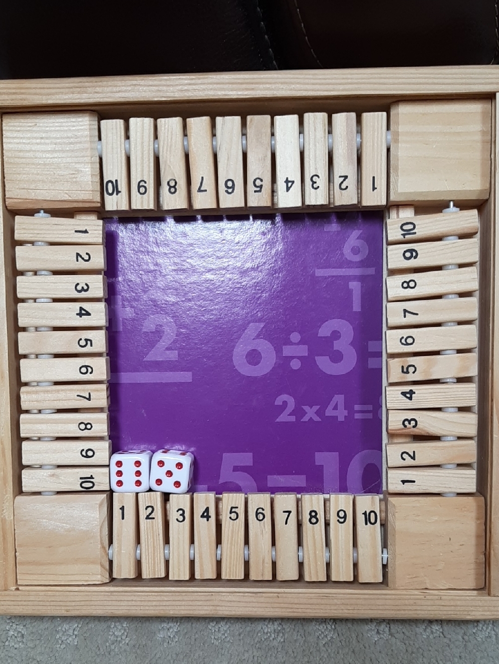 Cadaco 4-Way Count Down! Math Board Game - Purple - Picture 4 of 5